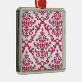 Pink Damask #6 @ VictoriaShaylee Silbernes Ornament (Rechts)