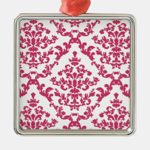 Pink Damask #6 @ VictoriaShaylee Silbernes Ornament