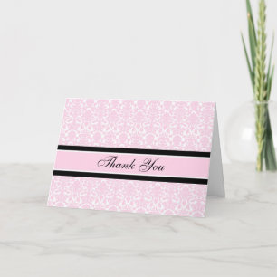 Pink Damask Baby Duschherberge Danke