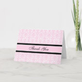Pink Damask Baby Duschherberge Danke (Vorderseite)