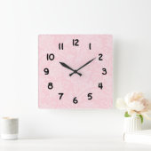 Pink Damask Baby Kinderzimmer Moderne Wanduhr (Zuhause)