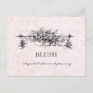 Pink Damask Business Postkarten