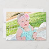 Pink Damask Christening Baptismus Einladung (Rückseite)