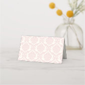 Pink Damask Floral Princess Fairytale  Platzkarte (Rückseite)
