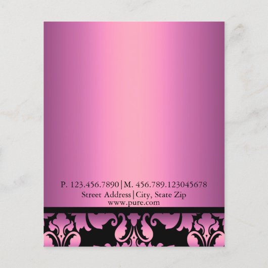 Pink Damask Flyer (Hinten)