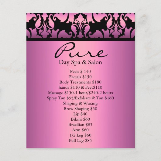 Pink Damask Flyer (Vorne)