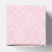 Pink Damask Grau-Monogram-Bevorzugung Box Geschenkschachtel (Oben)