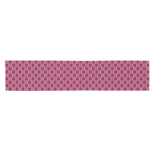 Pink Damask Herz Kurzer Tischläufer (Horizontal)