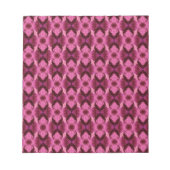 Pink Damask Herz Notizblock (Vorderseite)