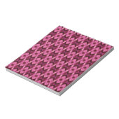Pink Damask Herz Notizblock (Rotiert)