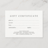 Pink Damask - individualisierbares Geschenkzertifi Rabattkarte (Rückseite)