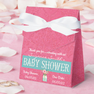 Pink Damask Kinderdusche Geschenkschachtel