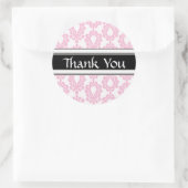 Pink Damask Matching Danke Stickers (Tasche)