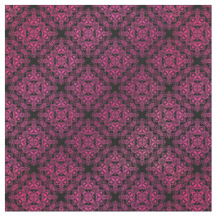 Pink Damask Medallion Muster Stoff