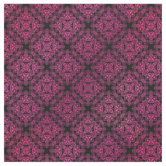 Pink Damask Medallion Muster Stoff (Nahaufnahme)