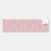 Pink Damask Muster Autoaufkleber (Vorne)