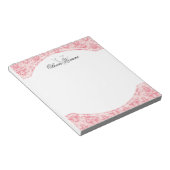 Pink Damask Muster Notizblock (angewinkelt)