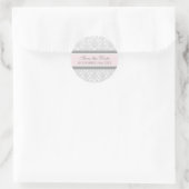 Pink Damask Save the Date Umschlag Aufkleber (Tasche)