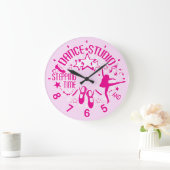 Pink Dance Studio Runde Wanduhr (Zuhause)