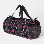 Pink Dancer Gemusterte Wohngestaltung Duffle Bag (Rechte Ecke)