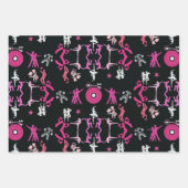 Pink Dancer Gemusterte Wohngestaltung Geschenkpapier Set (Vorderseite 3)