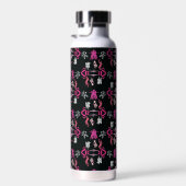 Pink Dancer Gemusterte Wohngestaltung Trinkflasche (Rechts)