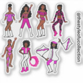 Pink Dancer Stickers #1 Aufkleber (Vorderseite)