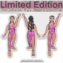 Pink Dancer Stickers #4