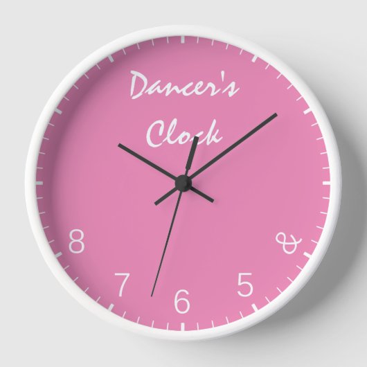Pink Dancers Clock - Funny Dancing Dance Spaß Uhr (Vorderseite)