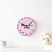 Pink Dancer's Time 5, 6, 7 und 8 Novelty Runde Wanduhr (Zuhause)