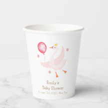 Pink Dancing Princess Swan Balloon Babydusche