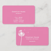 Pink Dandela Business Card Visitenkarte (Vorne/Hinten)