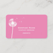 Pink Dandela Business Card Visitenkarte (Rückseite)