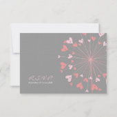 Pink Dandela Liebe Summer Wedding RSVP Card (Rückseite)