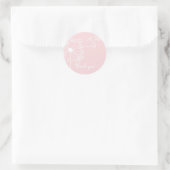 Pink Dandelion Stationary Runder Aufkleber (Tasche)