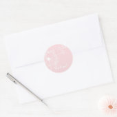 Pink Dandelion Stationary Runder Aufkleber (Umschlag)