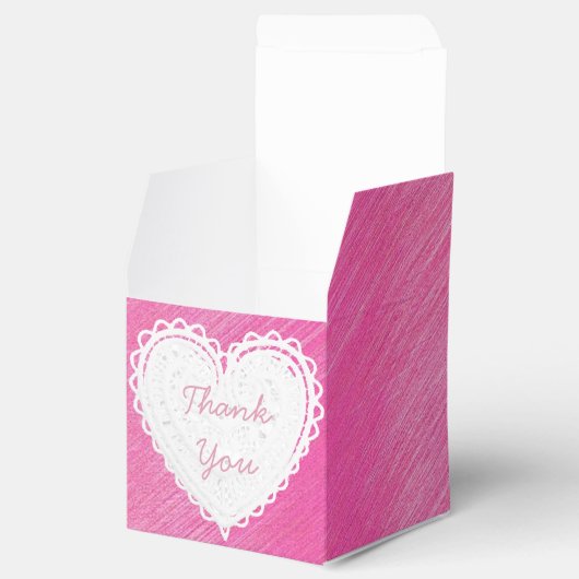 Pink Danke, Cupcake Box Geschenkschachtel (Geöffnet)