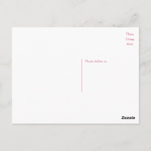 Pink danke dir Bloodhound Puppy Dock Postkarte (Rückseite)