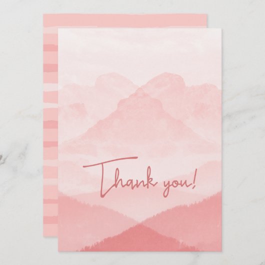 Pink Danke Feiertagskarte (Vorne/Hinten)