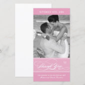 Pink Danke Foto Card (4x8) (Vorne/Hinten)