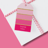 Pink Danke, Geburtstag Geschenkanhänger