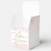 Pink Danke, Girl Gold Cross Taufe Geschenkschachtel (Geöffnet)