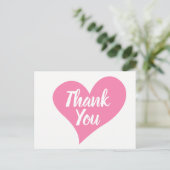 Pink Danke Herzenslust, Brautparty Postkarte (Stehend Vorderseite)