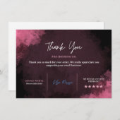 Pink Danke, Kartenvorlage, Geschäftsdanke Dankeskarte (Vorne/Hinten)