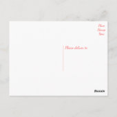 Pink danke Lovebirds Blumengarten Weddi Postkarte (Rückseite)