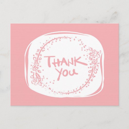 PINK Dankeschön Karte (Vorderseite)
