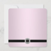 Pink Dann und Jetzt Foto Abschluss Einladung (Rückseite)