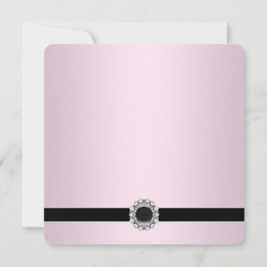 Pink Dann und Jetzt Foto Abschluss Einladung (Rückseite)