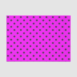 Pink & Dark Gray Polka Dots Seidenpapier