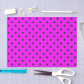 Pink & Dark Gray Polka Dots Seidenpapier (Handwerk)